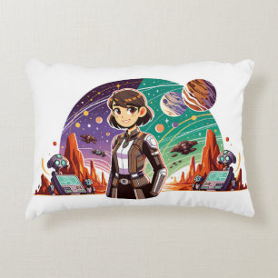 Cojín Decorativo Mujer con uniforme espacial