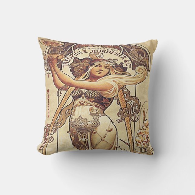 Cojín Decorativo Mujer de origen vaginal con Ilustracion de Poster  (Anverso)