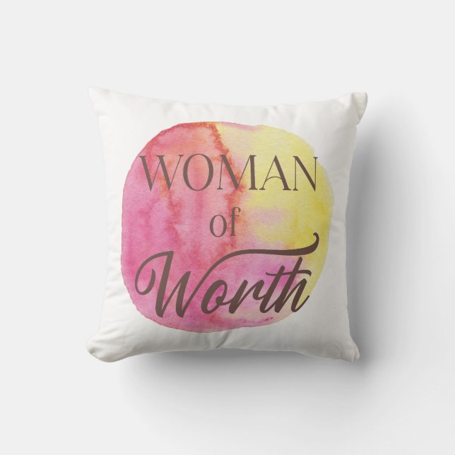 Cojín Decorativo Mujer de Valor (Anverso)