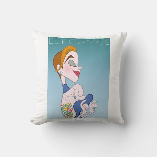 Cojín Decorativo Mujer Elegante (Anverso)
