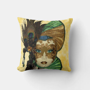 Cojín Decorativo Mujer En Cushion De Arte De Mascarada