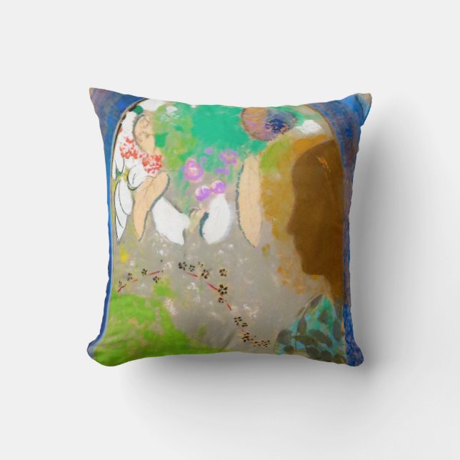 Cojín Decorativo Mujer en la ventana, Redon (Anverso)