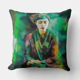 Cojín Decorativo Mujer en verde