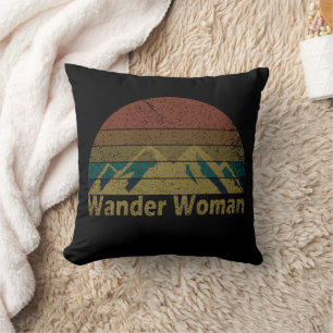 Cojín Decorativo Mujer errante de puesta de sol vintage