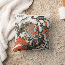 Cojín Decorativo Mujer japonesa jugando a la flauta