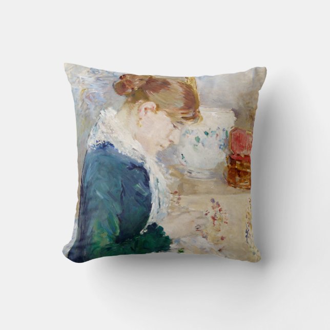 Cojín Decorativo Mujer masticando, Berthe Morisot (Anverso)