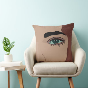 Cojín Decorativo Mujer Niña Cara Ojo