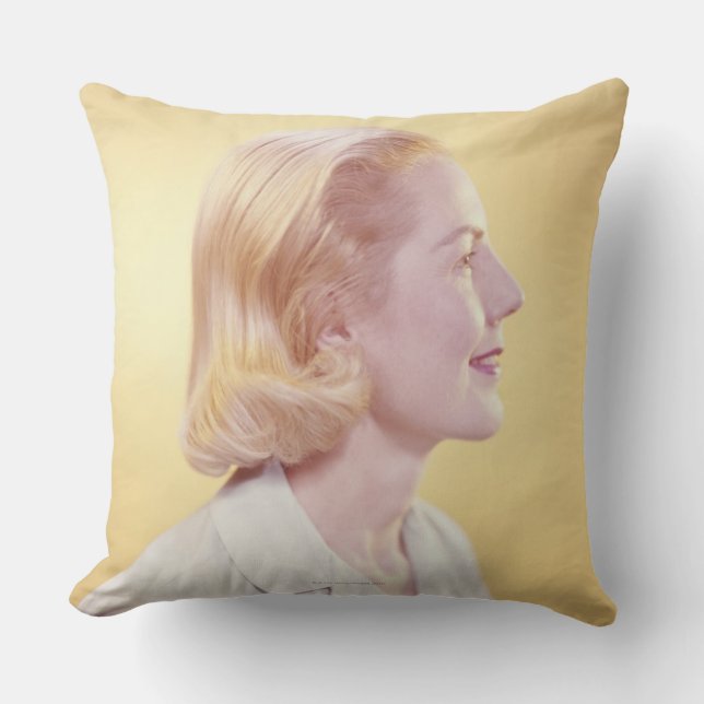 Cojín Decorativo Mujer rubia (Anverso)