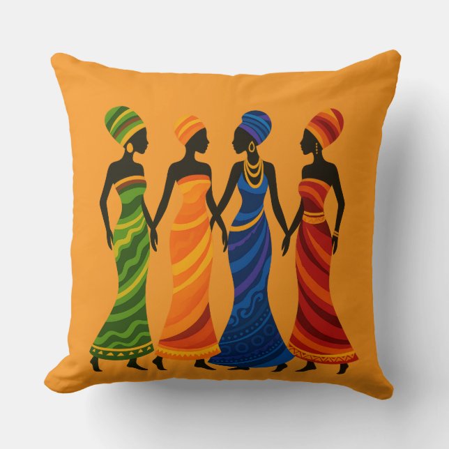 Cojín Decorativo Mujeres africanas (Anverso)