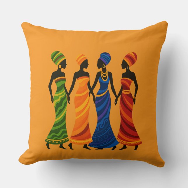 Cojín Decorativo Mujeres africanas (Anverso)