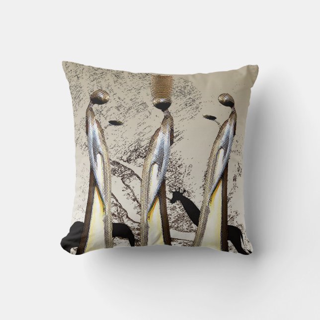 Cojín Decorativo Mujeres de la jungla (Anverso)