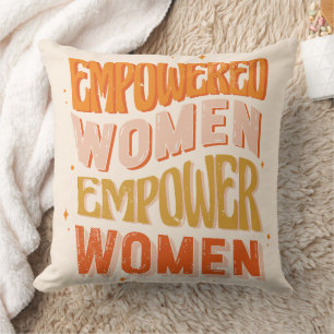 Cojín Decorativo Mujeres Empoderadas Empoderan a las Mujeres Tipogr
