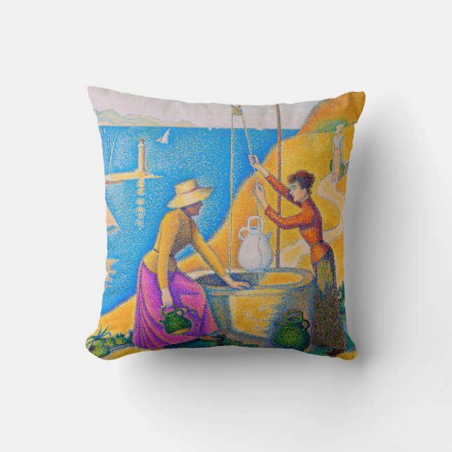 Cojín Decorativo Mujeres en el pozo, Signac (Anverso)
