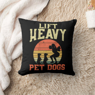 Cojín Decorativo Mujeres Halterofilia Regalos Levantar perros masco