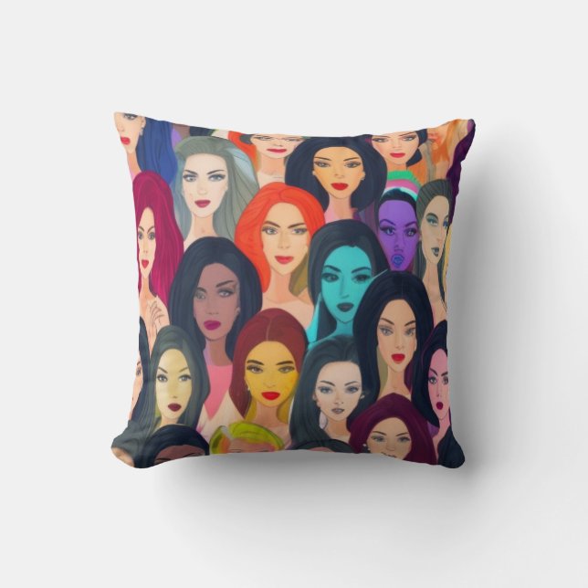Cojín Decorativo Mujeres hermosas (Anverso)