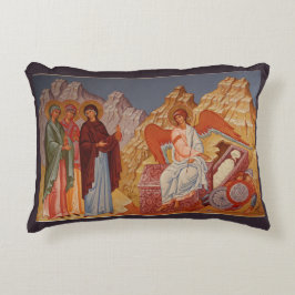 Cojín Decorativo Mujeres portadoras de mirra en el sepulcro, icono 