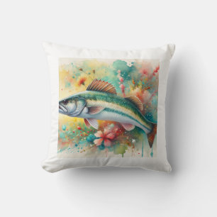 Cojín Decorativo Mullet fish in watercolor 050824AREF138 - Watercol