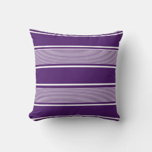 Cojín Decorativo Multi Stripe Purple and White