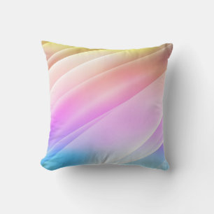 Cojín Decorativo Multicolor claro, cubierta arcoiris con líneas lar