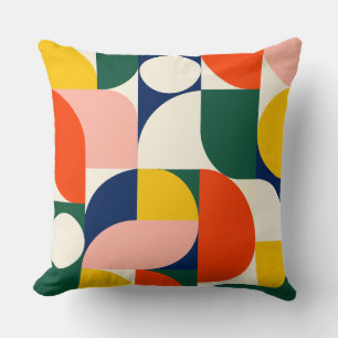 Cojín Decorativo Multicolor Rounded Geometric Composition