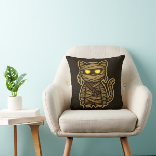 Cojín Decorativo Mummy Gatito Espeluznante Lindo