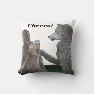 Cojín Decorativo Mummy y Werewolf Beer Beer Cheer Pillow