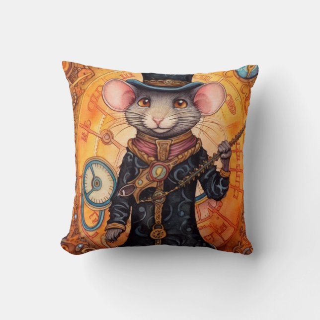 Cojín Decorativo Munchington Top Hat Steampunk (Anverso)