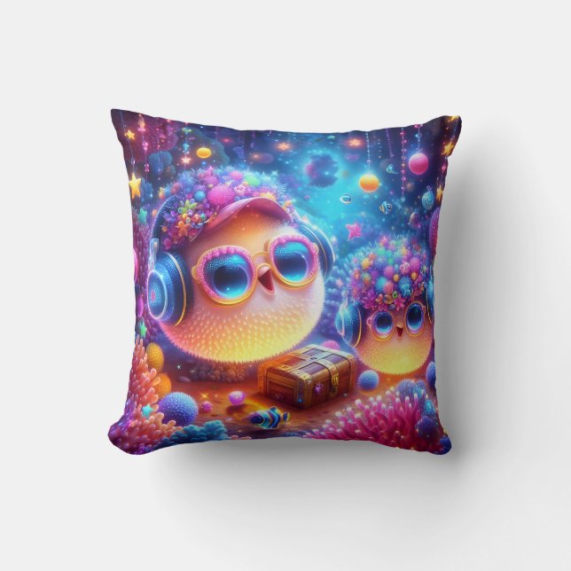 Cojín Decorativo Mundo del Mar (Anverso)