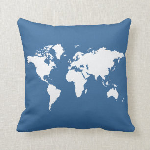 Cojín Decorativo Mundo elegante azul