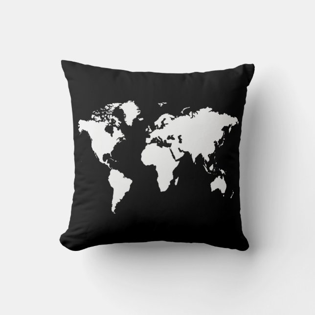 Cojín Decorativo Mundo Elegante Negro (Anverso)