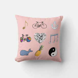 Cojín Decorativo mundo ondulado rosado