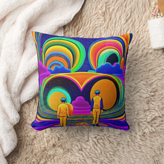 Cojín Decorativo Mundo psicodélico (Manta)