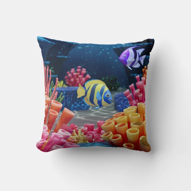 Cojín Decorativo mundo submarino (Anverso)