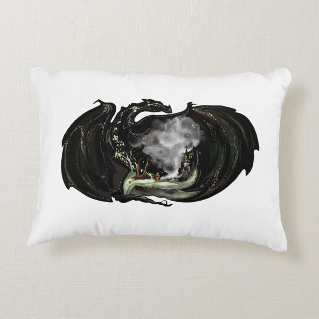 Cojín Decorativo Mundo y Dragón (Reverso)