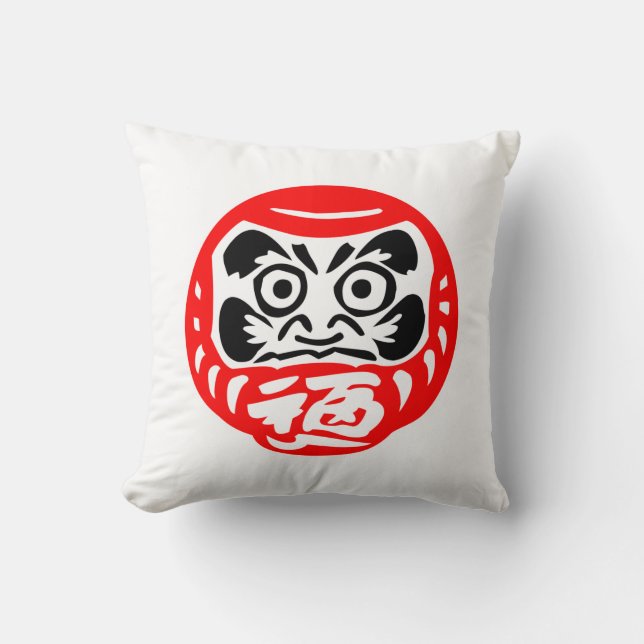Cojín Decorativo muñeca Daruma (Anverso)