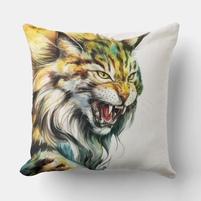 Cojín Decorativo Muñeca de gato exuberante Decoración acogedora par (Anverso)