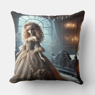 Cojín Decorativo Muñeca gótica victoriana - Encantada oscura