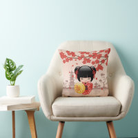 Muñeca Kokeshi Sakura Roja - Geisha Japonesa