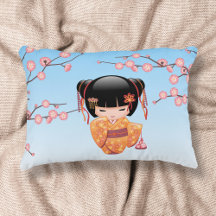 Muñeca Kokeshi Ume - Geisha Japonesa Azul