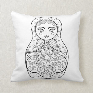 Cojín Decorativo Muñeca rusa elegante