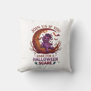 Cojín Decorativo Muñeca Voodoo Crescente de Halloween Atrevida Mora
