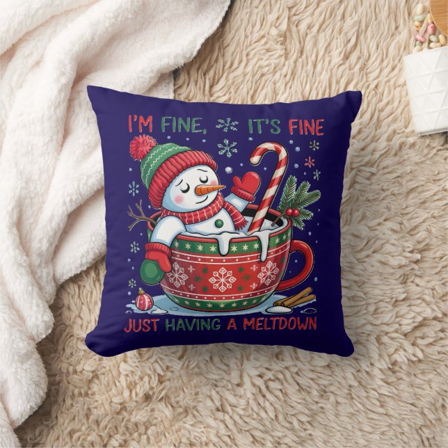 Cojín Decorativo Muñeco de nieve (Manta)