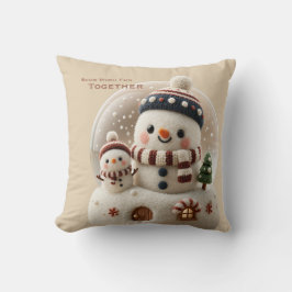 Cojín Decorativo Muñeco de nieve acolchado con aguja en globo de ni