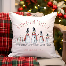 Muñeco de Nieve con Apellido Personalizado de la F