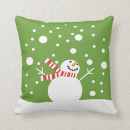 Cojín Decorativo Muñeco de nieve de las vacaciones de invierno
