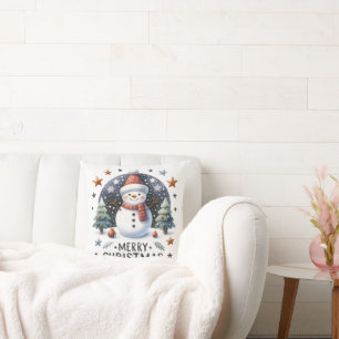 Cojín Decorativo Muñeco de Nieve de Navidad
