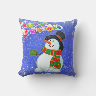 Cojín Decorativo Muñeco de Nieve de Navidad