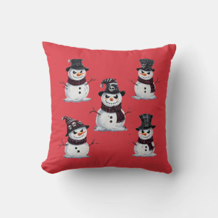 Cojín Decorativo Muñeco de nieve gótico
