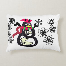 Cojín Decorativo Muñeco de nieve invierno 