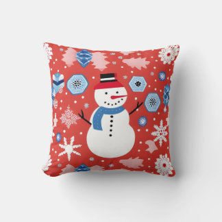 Cojín Decorativo Muñeco de nieve relajado